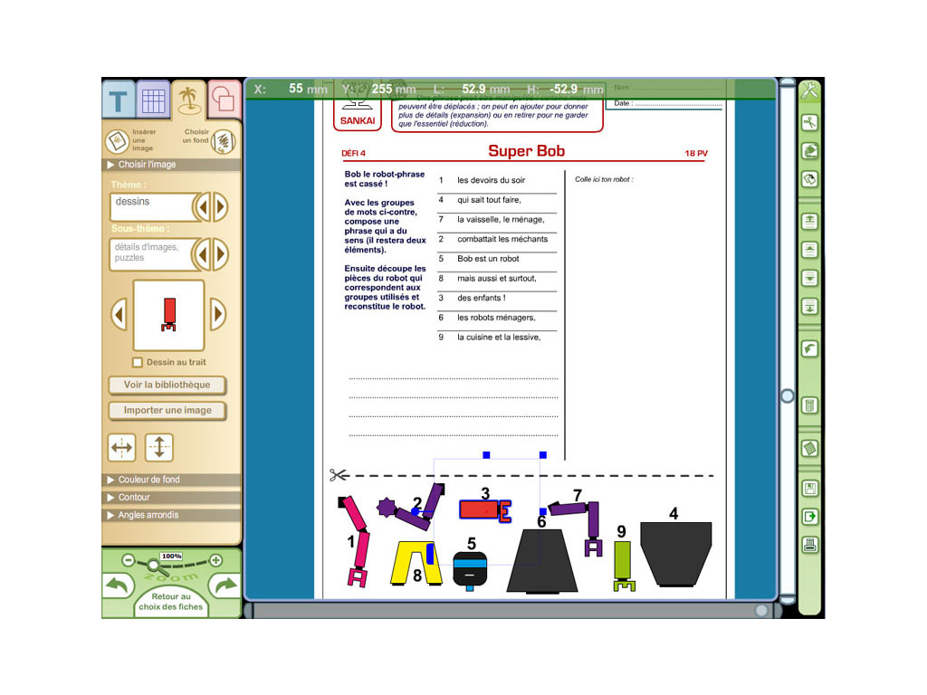 Logiciel exercice Français et Manga au CM1-CM2
