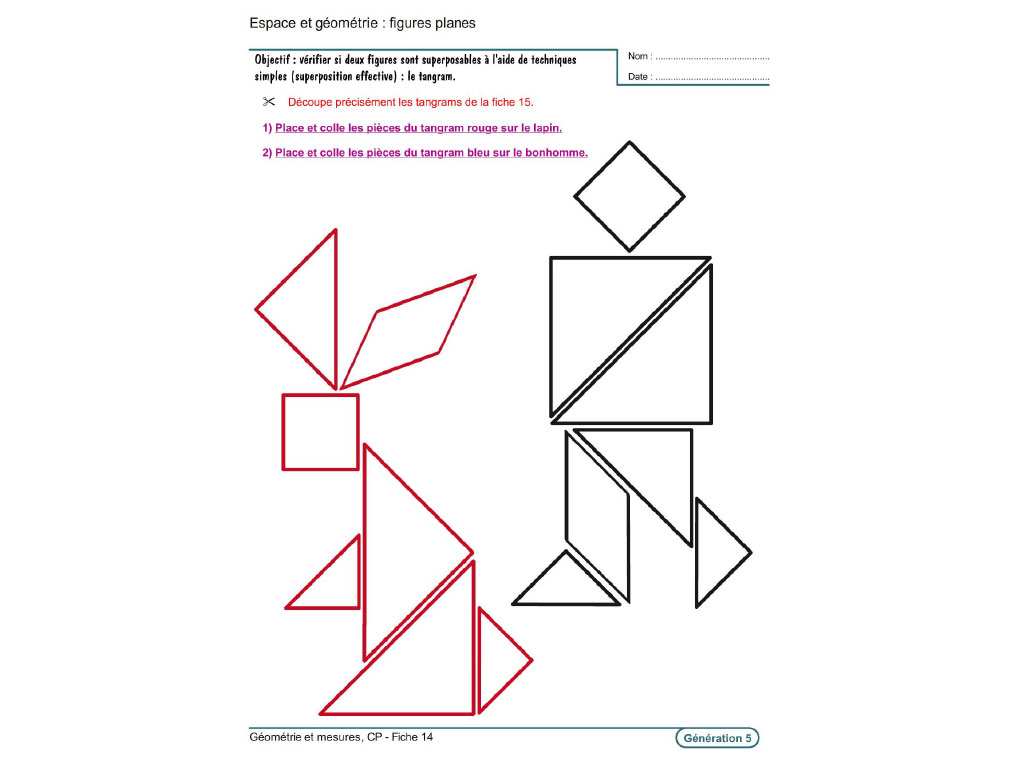 Fiche exercice géométrie CP
