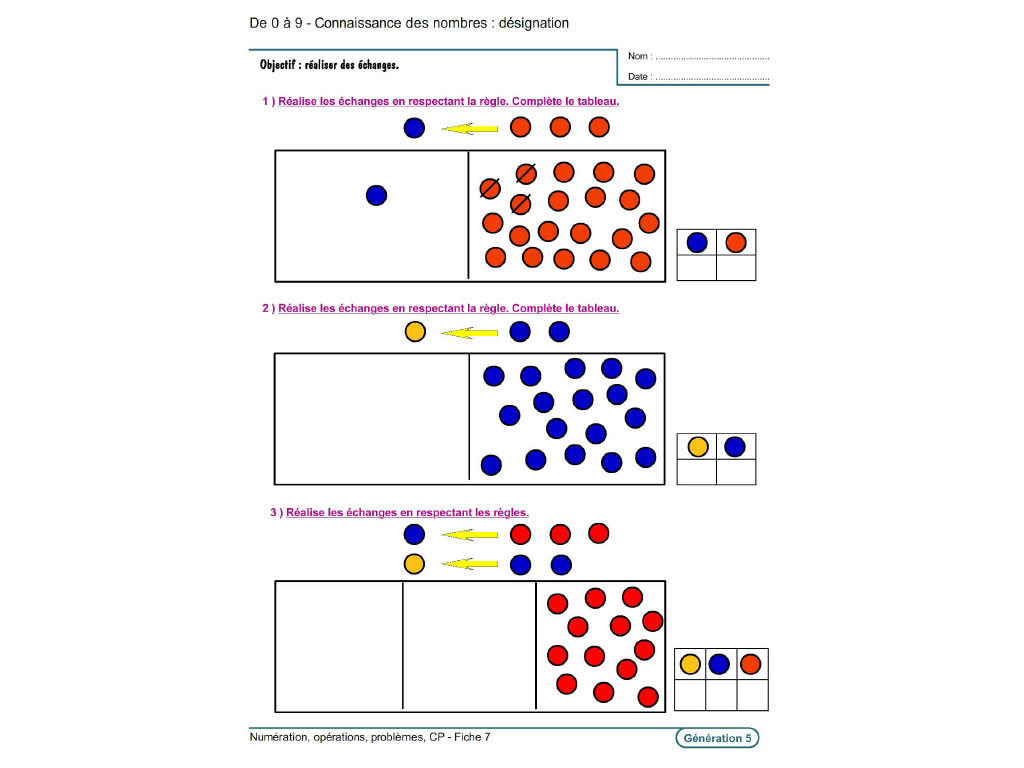 Fiche exercice mathématiques CP