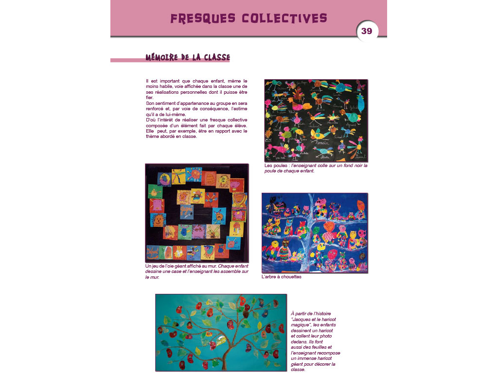 Activité fresque - Arts visuels en Maternelle et CP