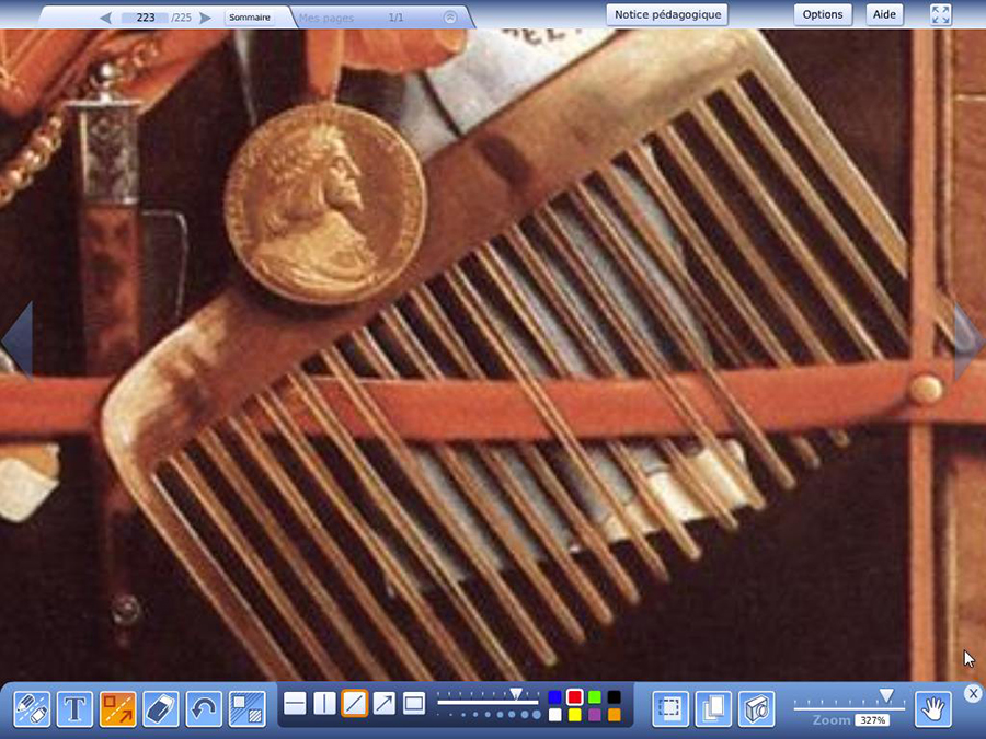 Détail d'une peinture trompe l'oeil