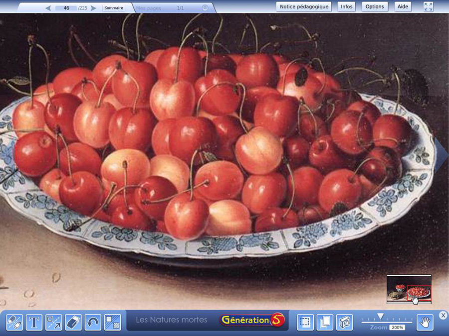 Détail d'une peinture de Louise Moillon