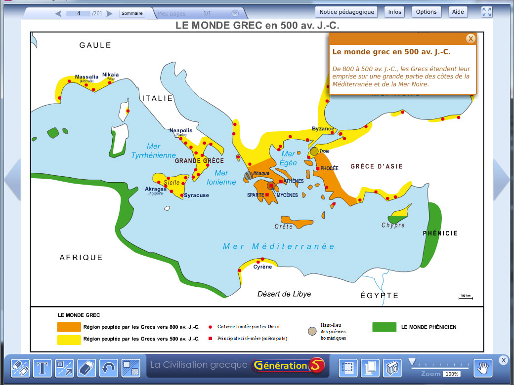 Présentaiton du Monde Grec en 500 avant J.-C.