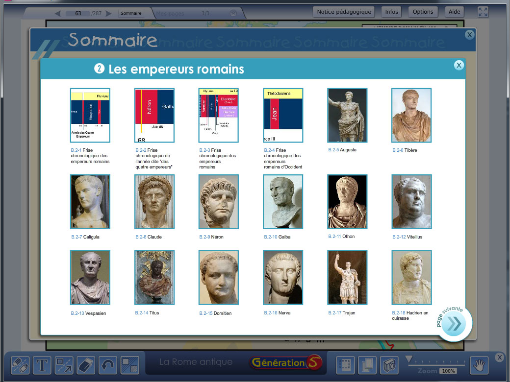 Les empereurs romains