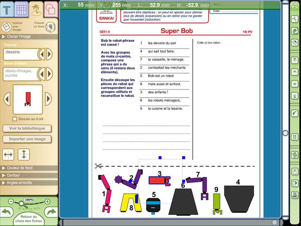 Logiciel Evolu Fiches - Français et Manga - SEGPA