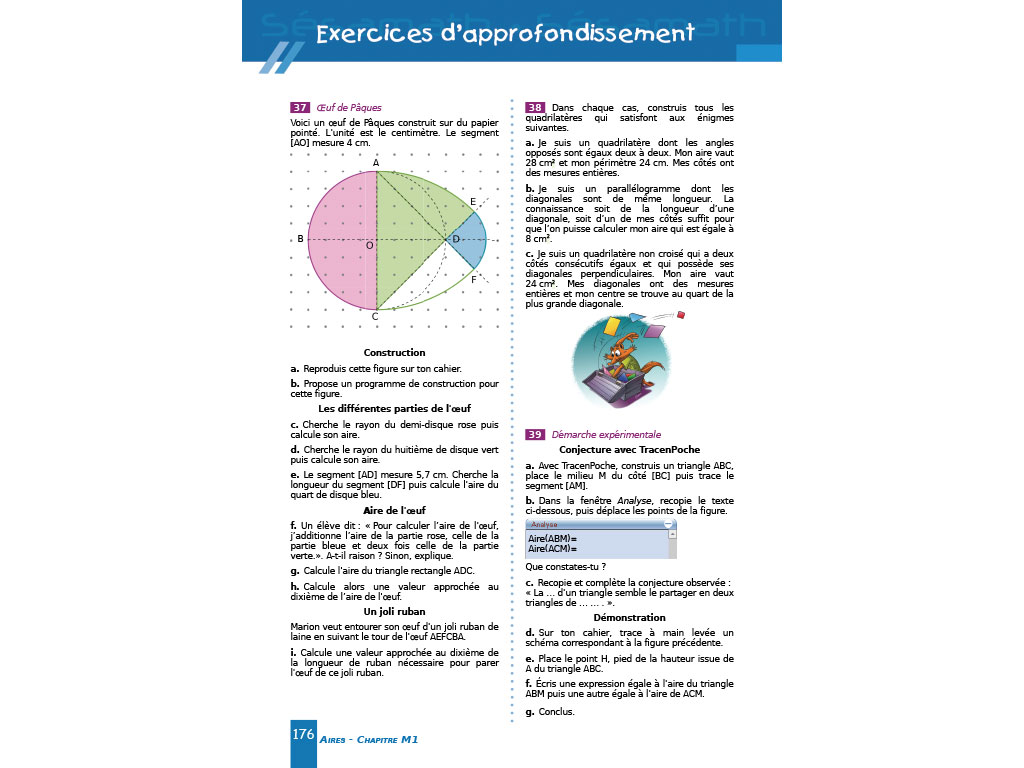 Exercices d'approfondissement - Manuel Sésamath 5e (éd. 2010)