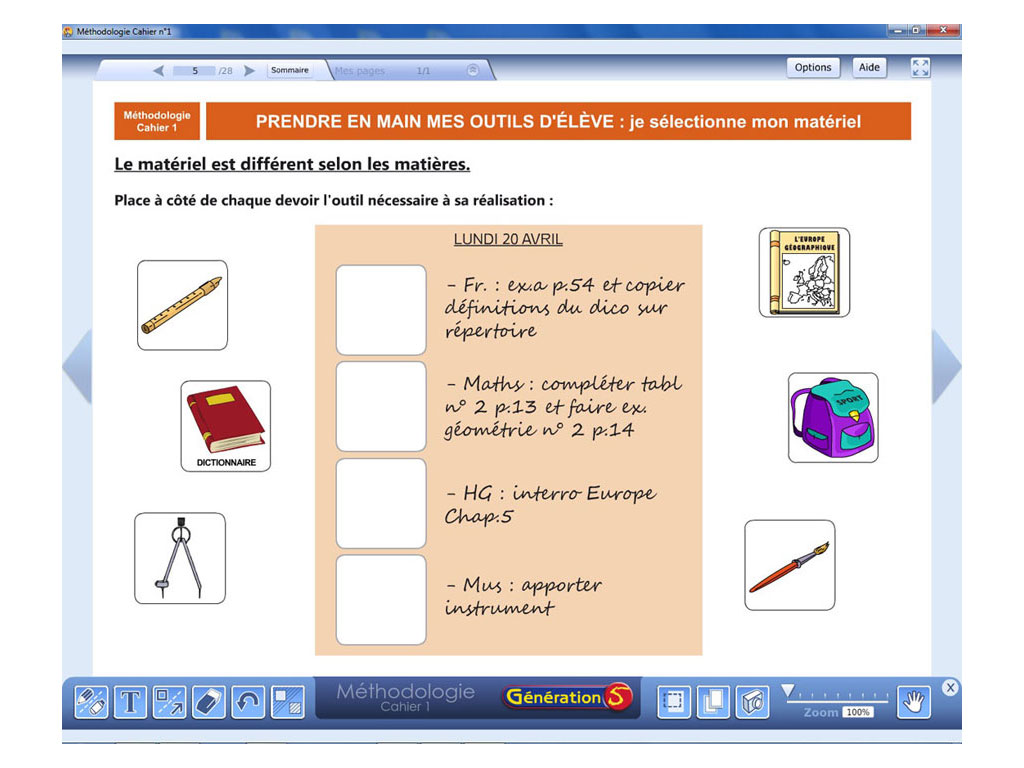 Méthodologie interactive en 6e-5e - outils