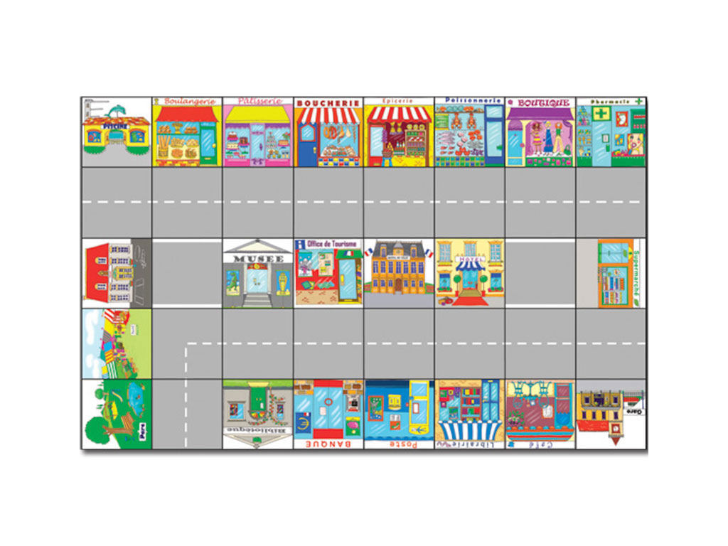 Tapis ville pour robots pédagogiques