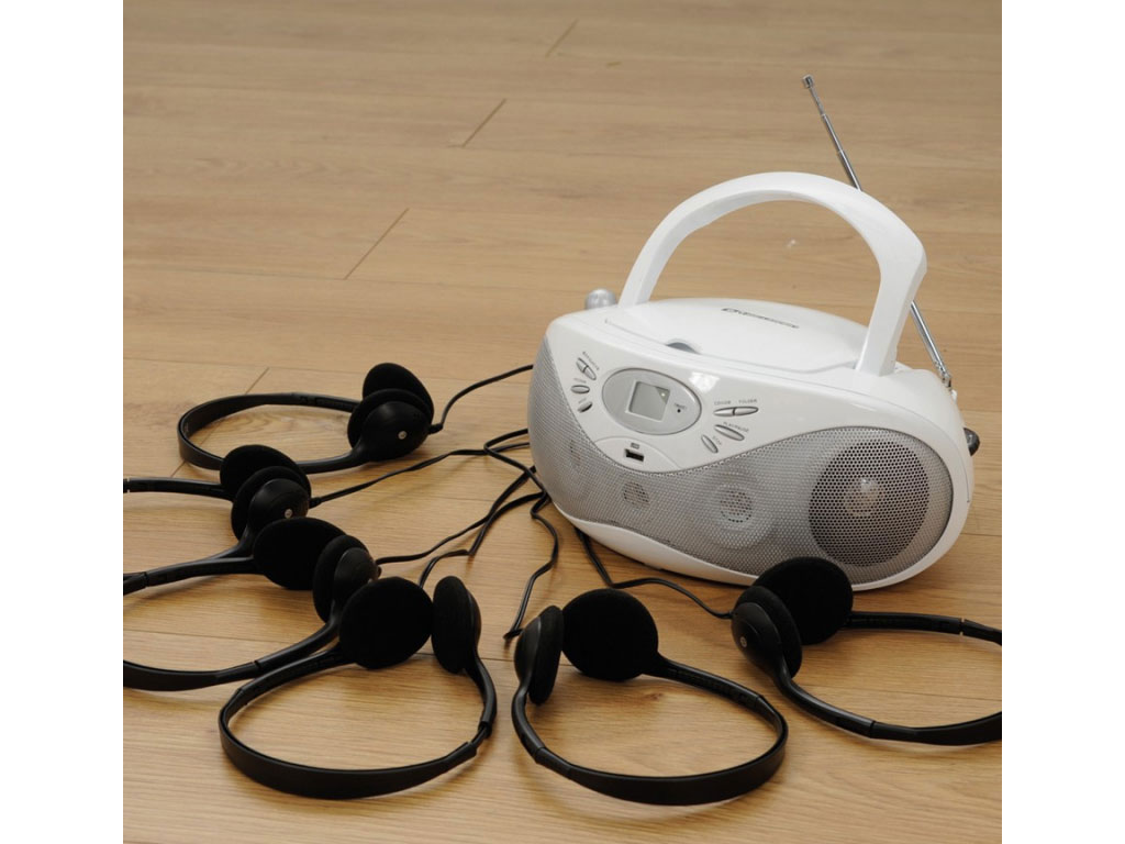 Lecteur CD Radio MP3 et casques audio
