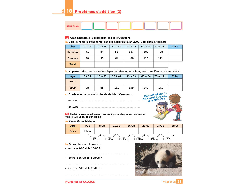 Problèmes d'addition - iParcours maths CE2