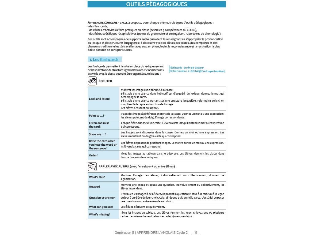 Méthode Anglais cycle 2