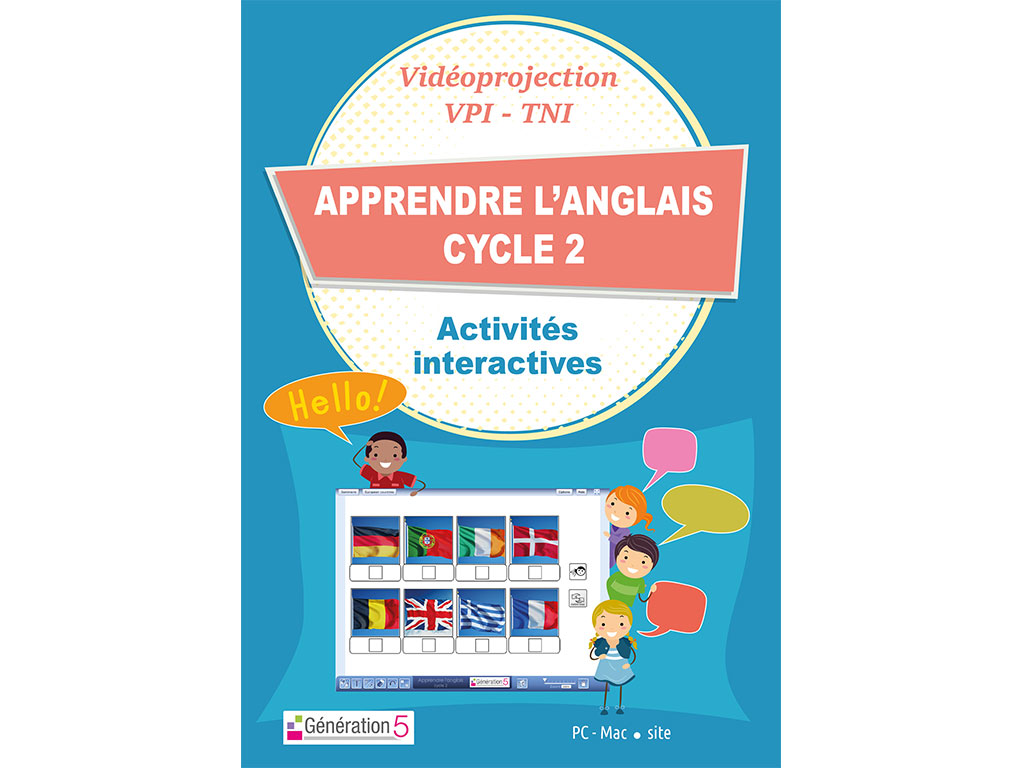 Logiciel Apprendre l'anglais Cycle 2 (Ressources TBI-Vidéoprojection)