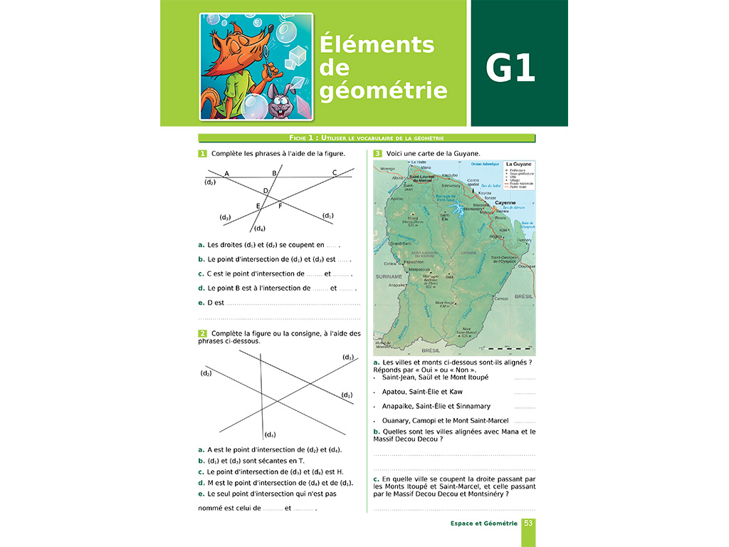 Utiliser le vocabulaire de la géométrie
