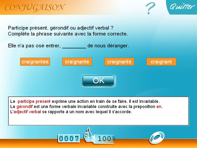 Logiciel exercice Français 5e