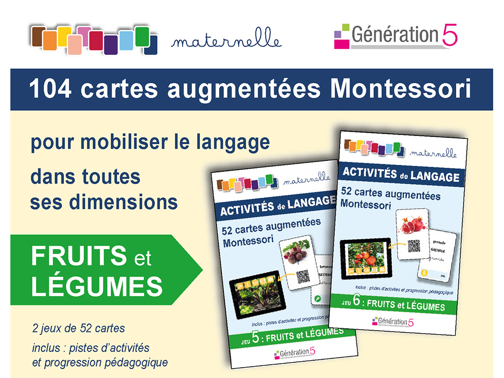 Cartes Vocabulaire en Maternelle - les fruits et légumes