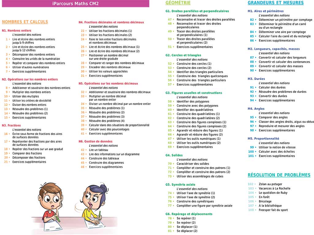 Cahier d'exercices iParcours maths CM2