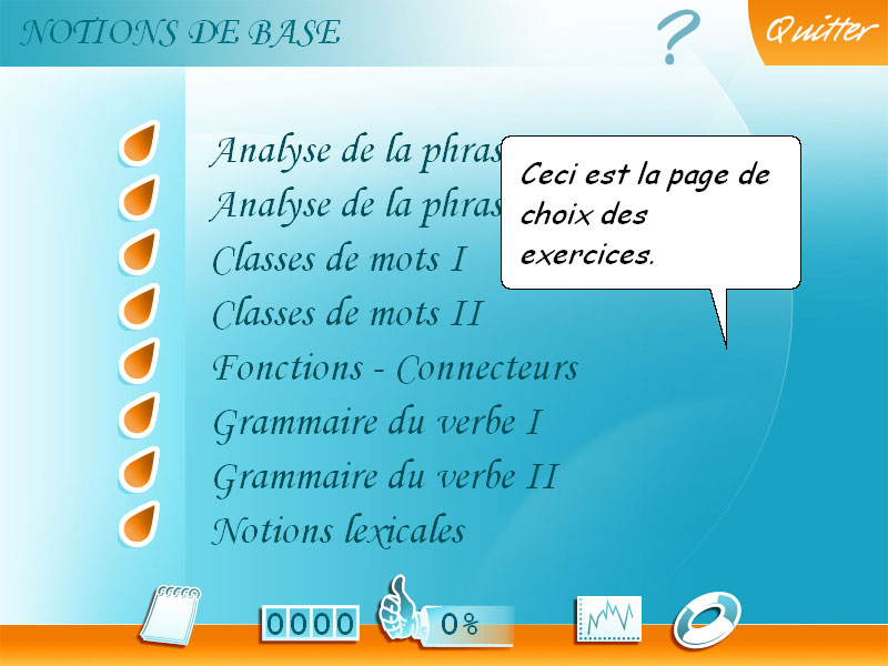 Logiciel exercice Français 4e