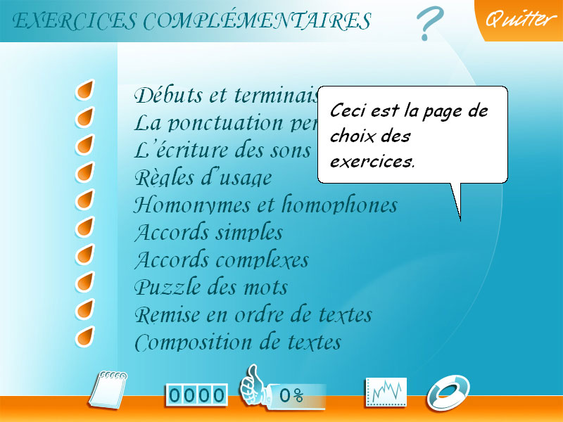 Logiciel exercice Français 4e