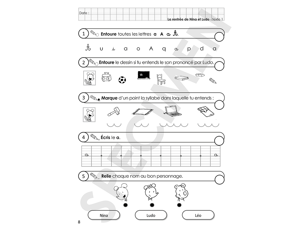 Cahiers de l'élève - Méthode de lecture Ludo Edition 2020