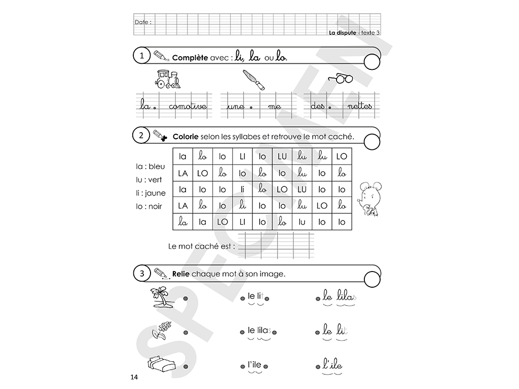 Cahiers de l'élève - Méthode de lecture Ludo Edition 2020