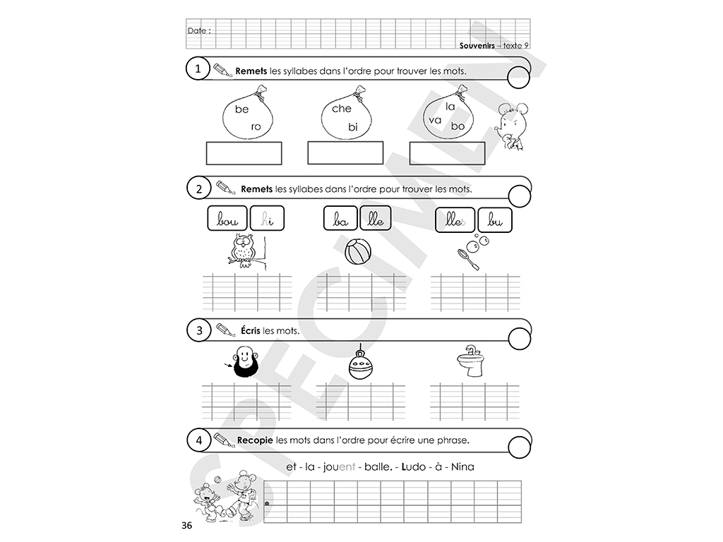 Cahiers de l'élève - Méthode de lecture Ludo Edition 2020