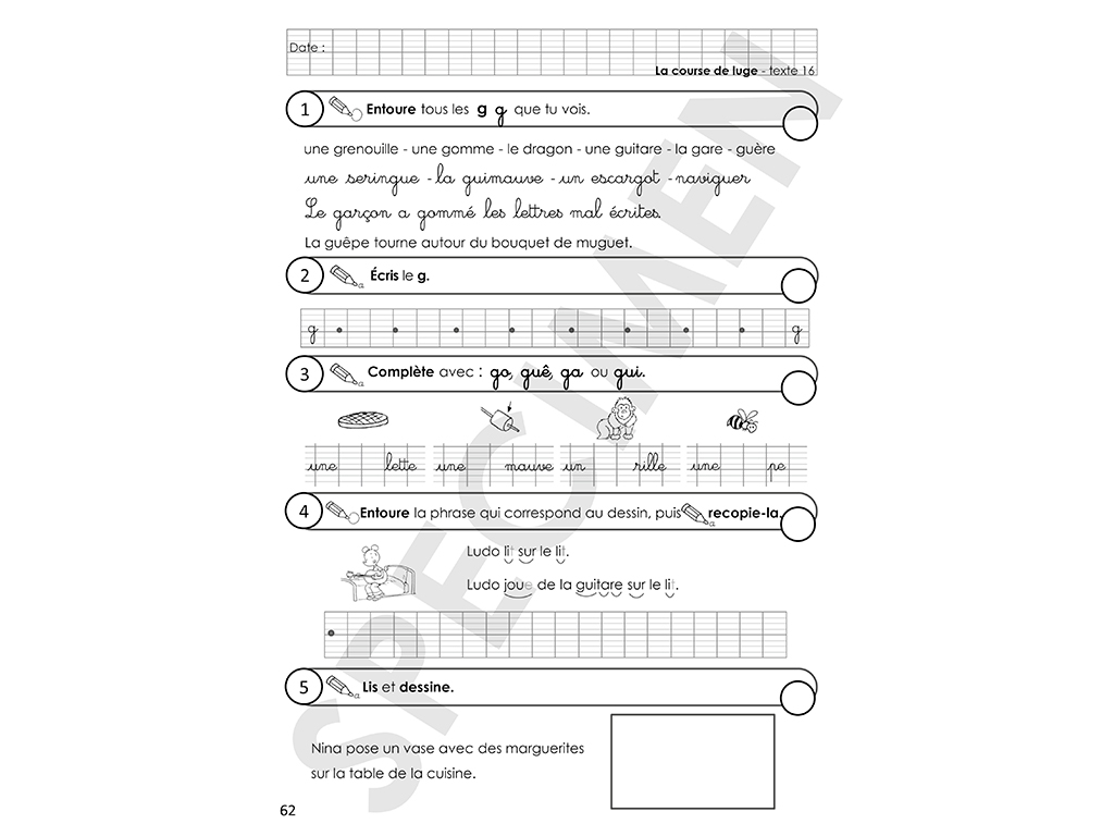Cahiers de l'élève - Méthode de lecture Ludo Edition 2020