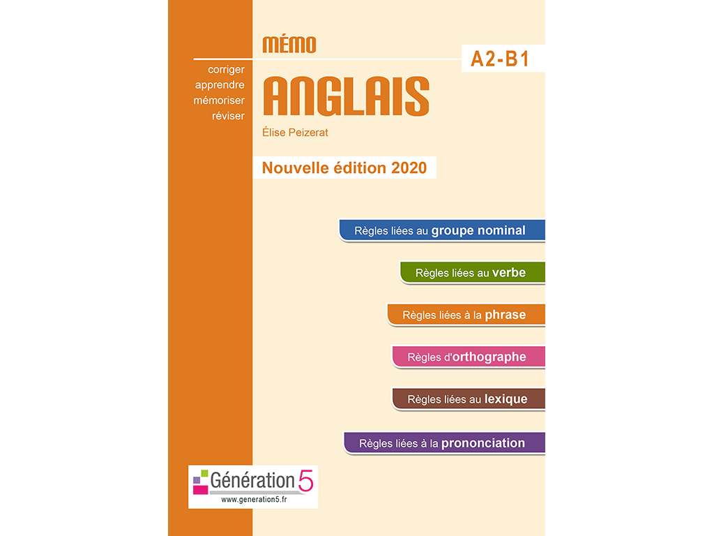 Mémo Anglais A2 B1