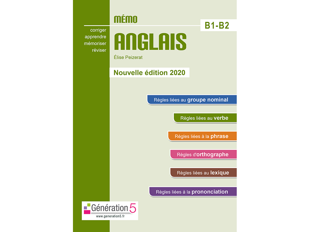 Mémo Anglais B1 B2