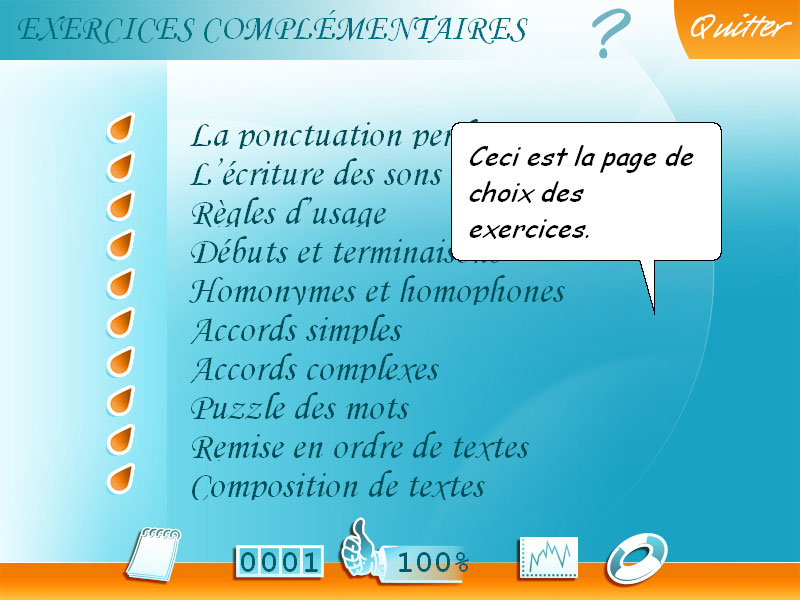 Logiciel exercice Français 3e