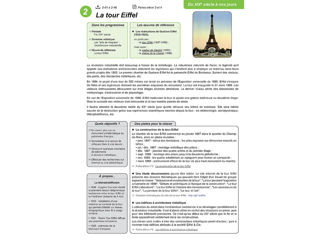 Histoire des Arts - Tour Eiffel