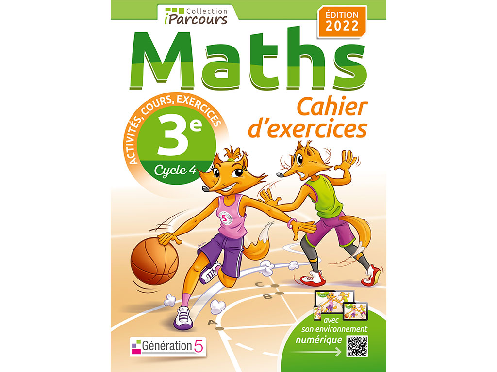 Cahier d'exercices iParcours Maths 3e avec cours (éd.2022)