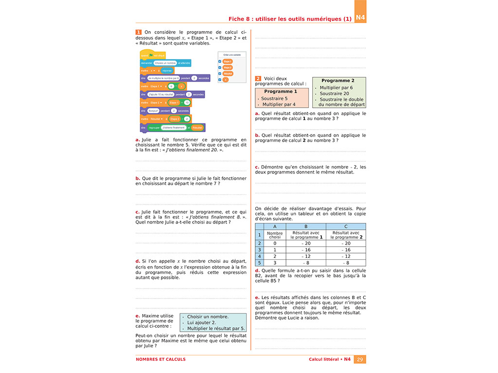 Fiche exercices - Cahier exercices iParcours 3e avec cours