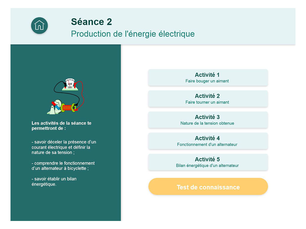 Activités Production de l'énergie électrique - Physique collège