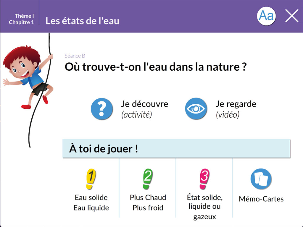 Chapitre : les états de l'eau - Cycle 2