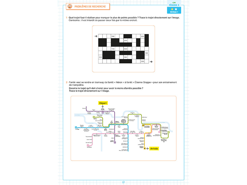 Problèmes de recherche - Cahier CM1 - Maths en-vie - Enseigner la résolution de problèmes