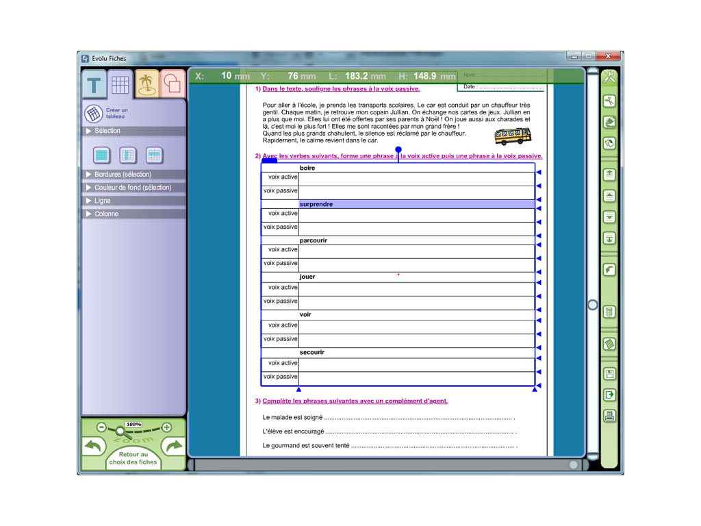 Logiciel exercice de français au CM1 et CM2