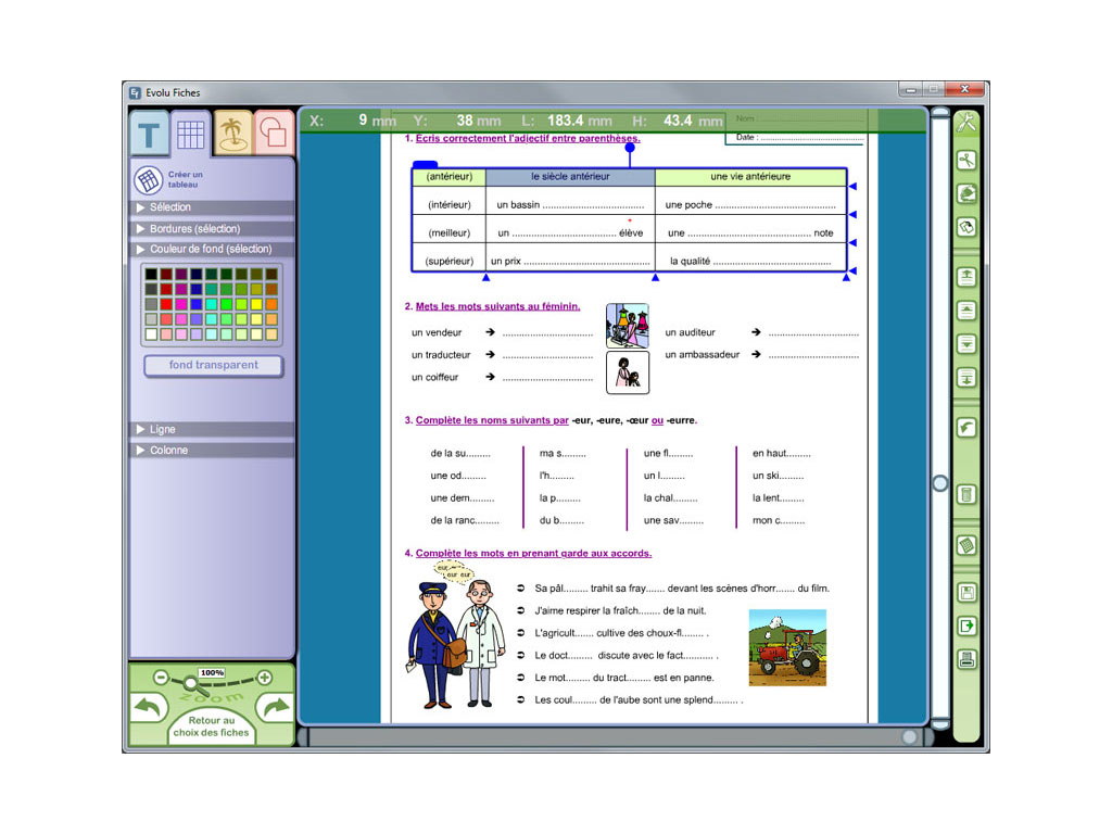 Logiciel exercice Evolu Fiches - Orthographe (CE1-CE2)