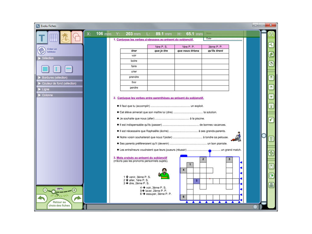 Logiciel exercice conjugaison CM1-CM2